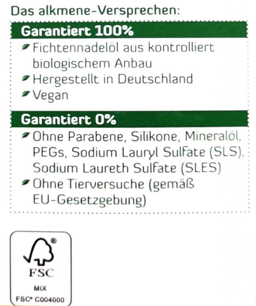 Alkmene-Schaumbad zum Thema  - Naturkosmetik ist nicht Bio