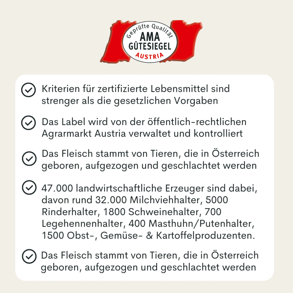 Das Fazit des AMA-Gütesiegel Checks, die PLuspunkte.